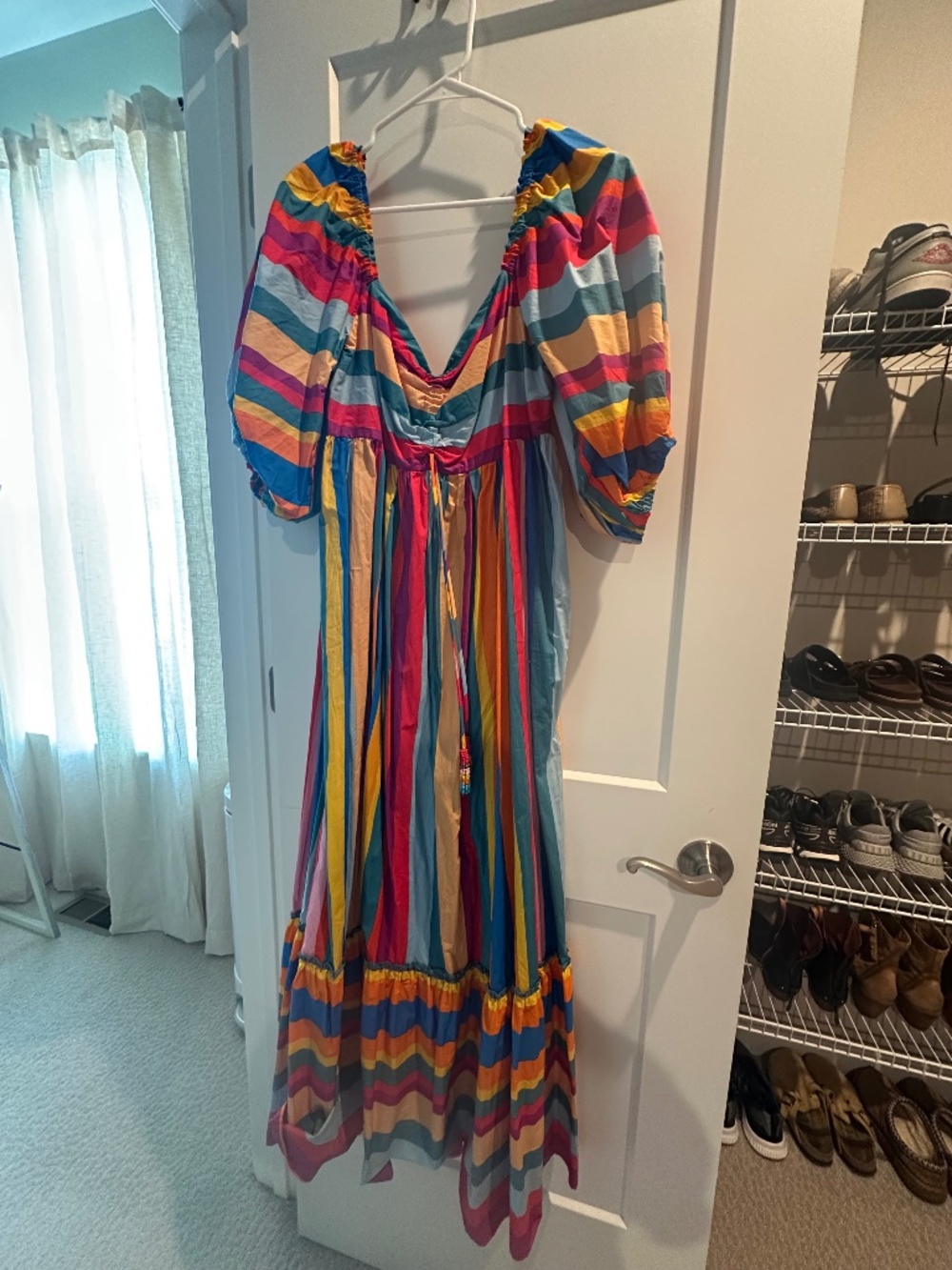 Farm Rio Colorful Stripe Maxi Dress